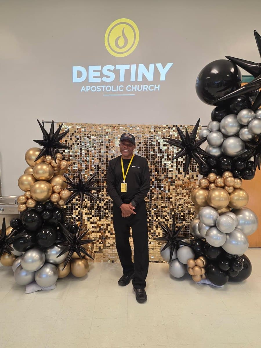 A Destiny volunteer at a recent church event