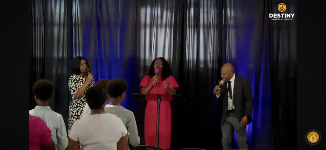 The Destiny worship team singing